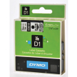 Dymo D1 tape 19 mm, zwart op transparant