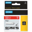 Dymo RHINO vinyltape 12 mm, wit op rood