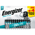 Energizer batterijen Max plus AAA, blister van 8+4
