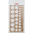 Linex cirkelsjabloon 1 - 35 mm, met 35 cirkels