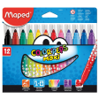 Maped viltstift Color'Peps Jumbo Early Age, etui van 12 stuks, assorti