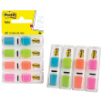 Post-it Index Smal, 4 x 35 tabs, turkoois, lichtgroen, oranje en roze