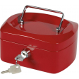 Q-CONNECT geldkoffer, 155 x 120 x 75 mm, rood