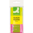 Q-CONNECT Quick Notes, ft 38 x 51 mm, 50 vel, etui van 3 blokken in neonkleuren