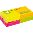 Q-CONNECT Quick Notes, ft 76 x 76 mm, 80 vel, pak van 12 blokken in 4 neonkleuren