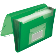 Q-CONNECT voorordner, A4, PP, met 13 vakken, elastieksluiting, transparant groen