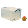 Really Useful Box 84 liter, transparant, per stuk verpakt in karton