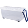 Really Useful Box opbergkoffer op wieltjes 160 l, transparant