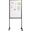 Smit Visual whiteboard, gelakt staal, magnetisch, verrijdbaar, 75 x 120 cm