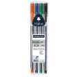 Staedtler fineliner Triplus geassorteerde kleuren, opstelbare box met 4 stuks