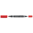 Staedtler Lumocolor Duo 348, permanent marker, rood