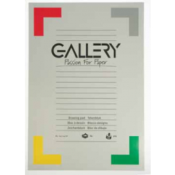 Gallery tekenblok, houtvrij papier, 120 g/m²,ft 29,7 x 42 cm (A3), blok van 24 vel