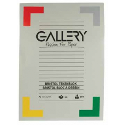 Gallery Bristol tekenblok, ft 21 x 29,7 cm , A4, 200 g m², 20 vel