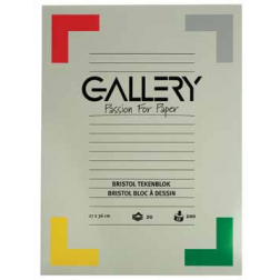 Gallery Bristol tekenblok ft 27 x 36 cm, 200 g/m², blok van 20 vel