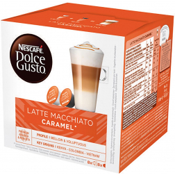 Nescafé Dolce Gusto koffiecapsules, Latte Macchiato Caramel, pak van 16 stuks
