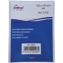 Bronyl U-mapje uit transparante PVC van 180 micron, ft A6