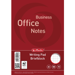 Herlitz schrijfblok, ft A5, 70 g/m², 100 vel, geruit 5 mm