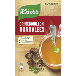 Knorr drinkbouillon rundvlees, 175 ml, doos van 80 stuks