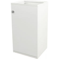 V-part modulaire afvalbak met deur en zakhouder 85 l, wit