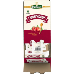 Oliehoorn Currysaus, doos van 150 zakjes van 15 ml
