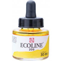 Talens Ecoline waterverf flacon van 30 ml, citroengeel