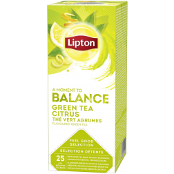Lipton thee Feel Good Selection, Groene thee citrus, doos van 25 zakjes