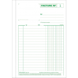 Exacompta facturen, ft 21 x 14,8 cm, tripli, franstalig