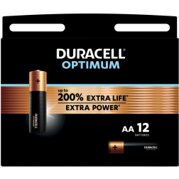 Duracell batterij Optimum AA, blister van 12 stuks