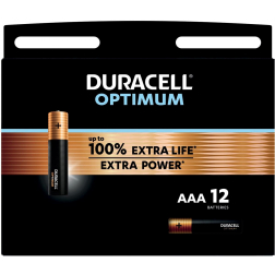 Duracell batterij Optimum AAA, blister van 12 stuks