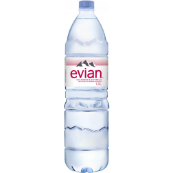 Evian water, fles van 1,5 liter, pak van 6 stuks
