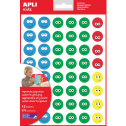 Apli Kids beloningsstickers Happy Smile, groot, blister met 12 vellen