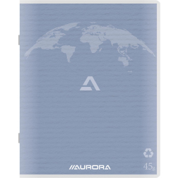 Aurora Writing 45 kladschrift uit gerycleerd papier, 96 bladzijden, geruit 5 mm, lichtblauw