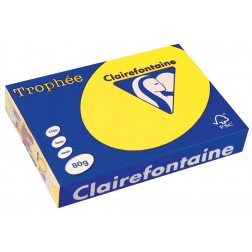 Clairefontaine Trophée Intens, gekleurd papier, A4, 80 g, 500 vel, zonnegeel