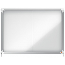 Nobo Premium Plus binnenvitrine, schuifdeuren met hoekslot, magnetisch, 8 x A4