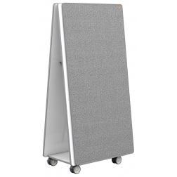 Nobo Move & Meet mobiel systeem met 2 whiteboard/memobord panelen, ft 180 x 90 cm