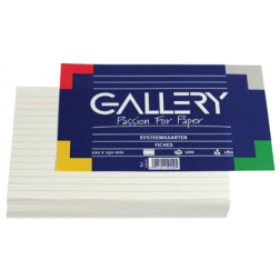 Gallery witte systeemkaarten, ft 10 x 15 cm, gelijnd, pak van 100 stuks