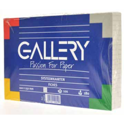 Gallery witte systeemkaarten, ft 10 x 15 cm, geruit 5 mm, pak van 100 stuks
