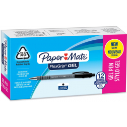 Paper Mate balpen Flexgrip Gel, doos van 12 stuks, zwart