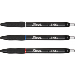 Sharpie S-gel roller, medium punt, blister van 3 stuks, blauw