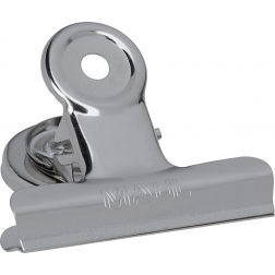 MAUL papierklem bulldogclip magnetisch 52 mm blister 2 verchroomd