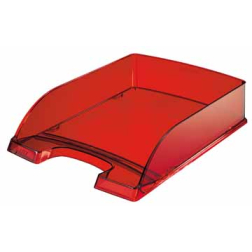 Leitz brievenbakje Plus 5226 rood transparant