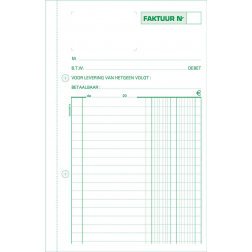 Exacompta facturen, ft 21 x 13,5 cm, tripli, verticaal, Nederlandstalig