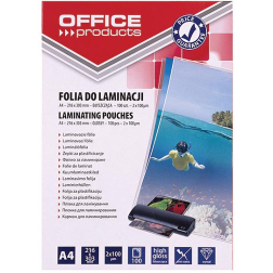 OFFICE products lamineerhoes ft A4, 200 micron (2 x 100 micron), pak van 100 stuks