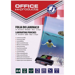 OFFICE products lamineerhoes ft A4, 250 micron (2 x 125 micron), pak van 100 stuks
