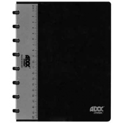 Adoc schrift Classic ft 16,9 x 21,3 cm, geruit 5 mm kleuren: zwart, groen, blauw, geel, rood, 2 per k...