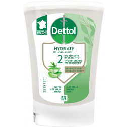 Dettol no touch handzeep Hydrate, aloë vera en bamboe, navulling van 250 ml