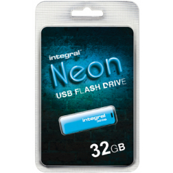 Integral Neon USB 2.0 stick, 32 GB, blauw