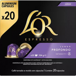 Douwe Egberts koffiecapsules L'Or Intensity 8, Lungo Profondo, pak van 20 capsules