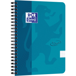 Oxford School Touch spiraalblok, ft A5, 140 bladzijden, geruit 5 mm, blauw (aqua)