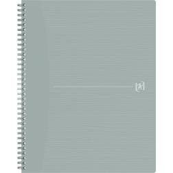 Oxford Origin spiraalschrift, ft A4+, 140 bladzijden, gelijnd, grijs